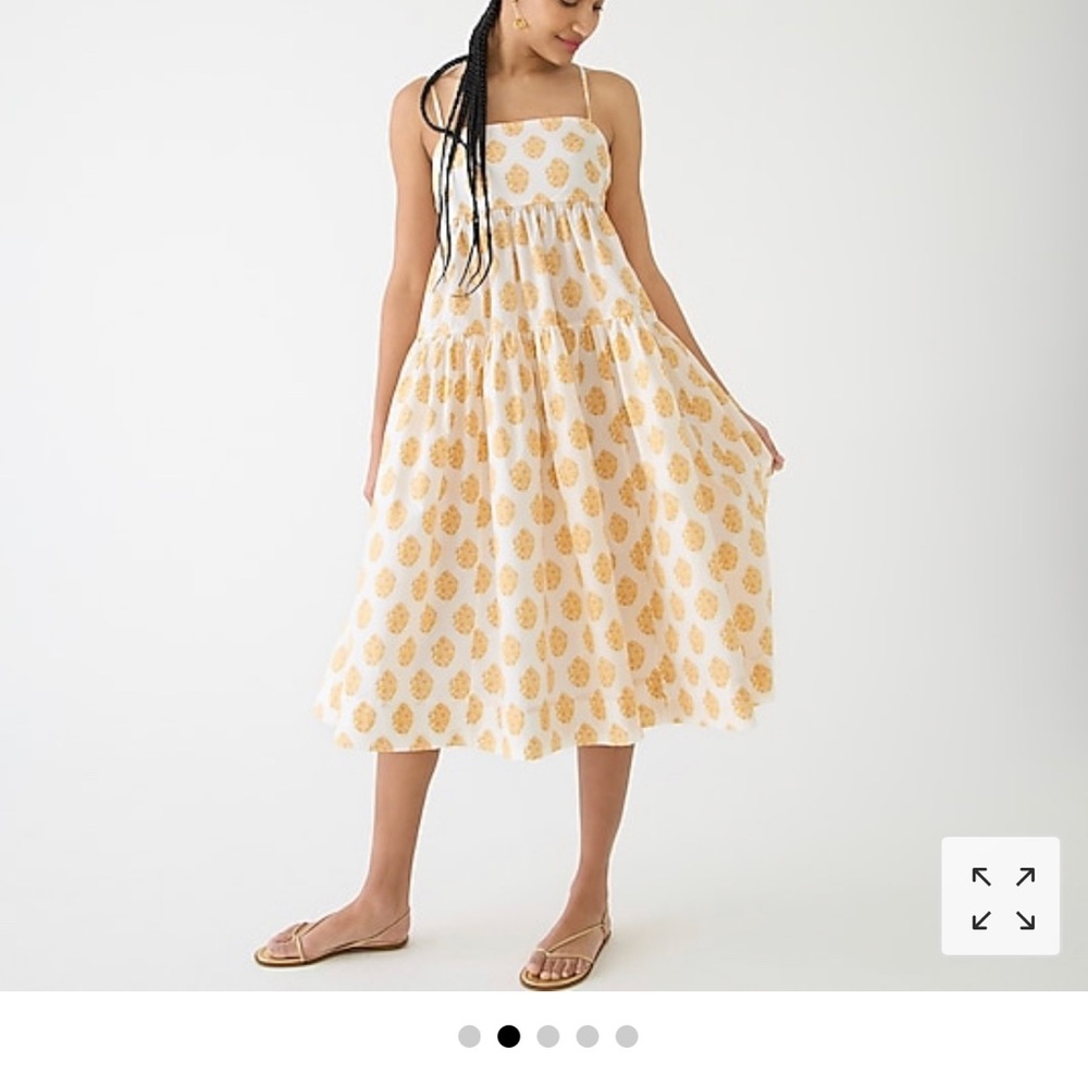 NWT J. Crew Tie-back tiered dress